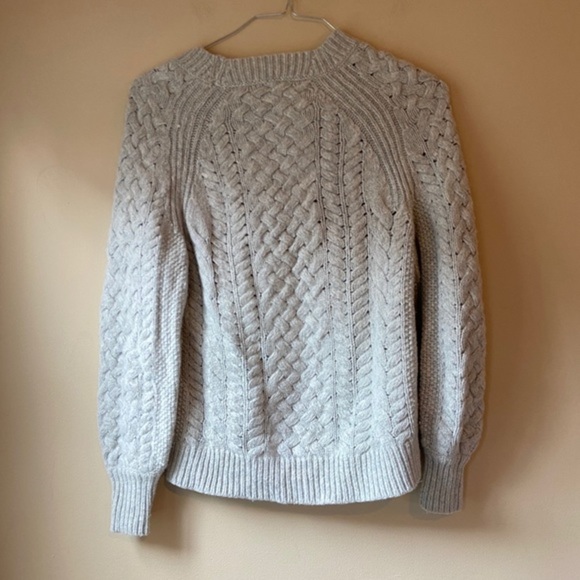 J.CREW Cable Knit Sequin Gray Sweater - Picture 12 of 14
